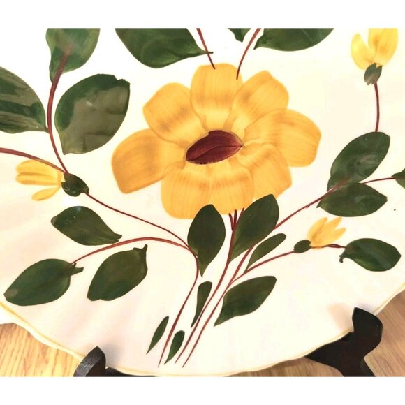 Blue Ridge Yellow Nocturne (Colonial) Dinner Plate, Southern Potteries, EUC - Picture 2 of 10